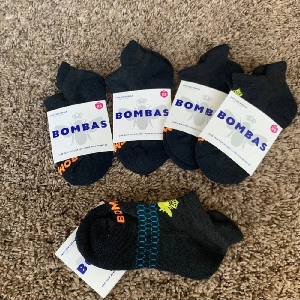 5 pairs of Bombas Socks XS NWT